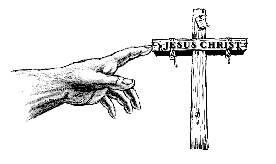 jesus reaching out sketch